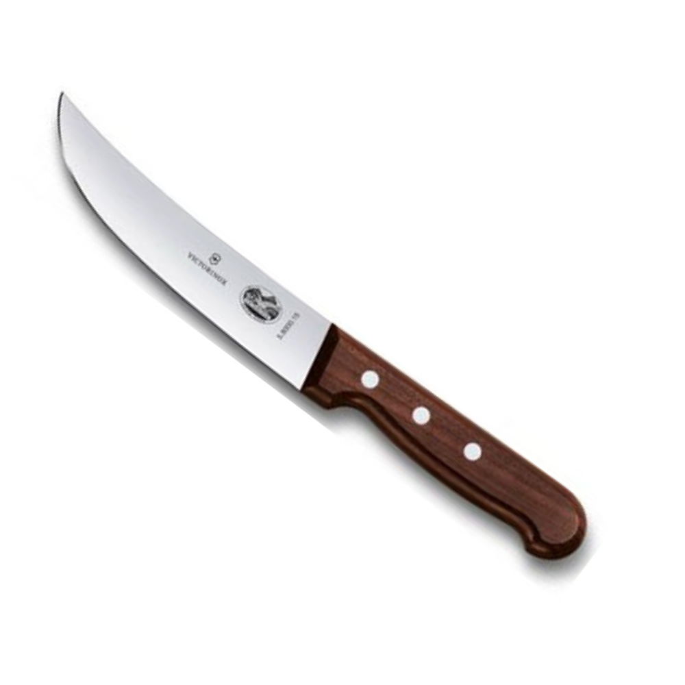 Нож Victorinox разделочный для мяса, лезвие 15 см прямое, дерево