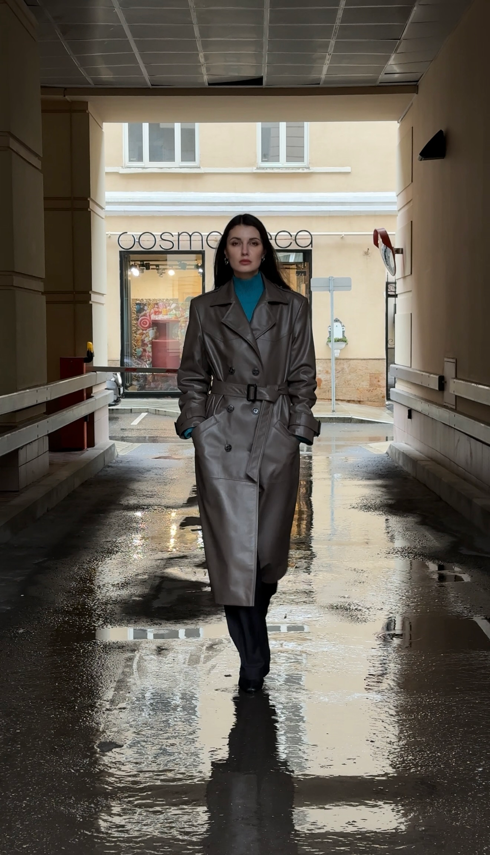 Тренч двубортный "Тауп"