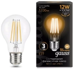 Лампа Gauss LED Filament A60 12W E27 1200 lm 2700K 102902112