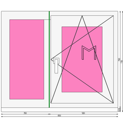 Пластиковое окно 700 х 850 ТермА Эко + Москитная сетка