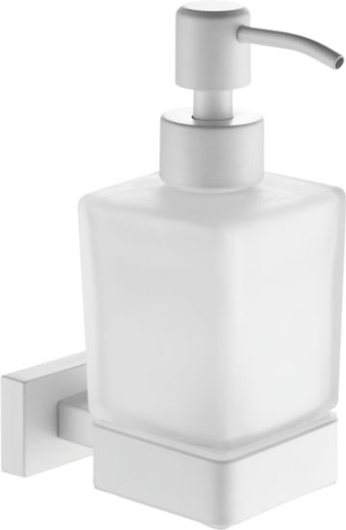 5007-F Дозатор для жидкого мыла нас., стеклянный (БЕЛЫЙ) ViEiR  (30/1шт)