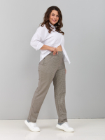 Брюки Б-032/гусинаялапка-коричневая