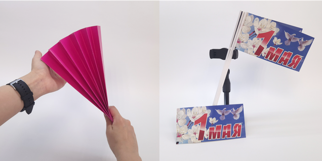 Бумажные флажки и трещотки