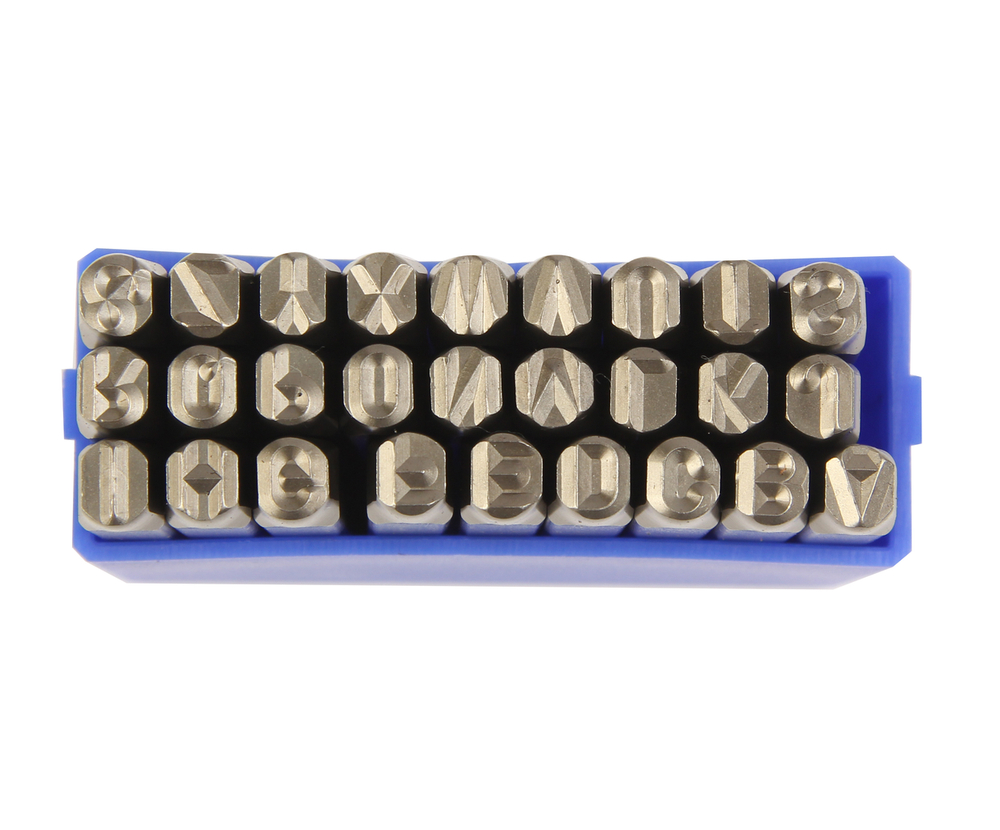 Клейма буквенные латиница 6мм JTC