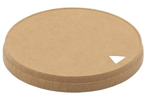 Крышка бумажная без носика для стакана, диаметр 80 мм, крафт, 50 штук