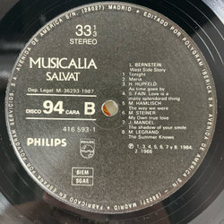 Винтажная виниловая пластинка LP Сборник Музыка Из Кинофильмов Musicalia 94. Cine Y Musica (Испания 1987) (Касабланка, Уснесенные Ветром и др)
