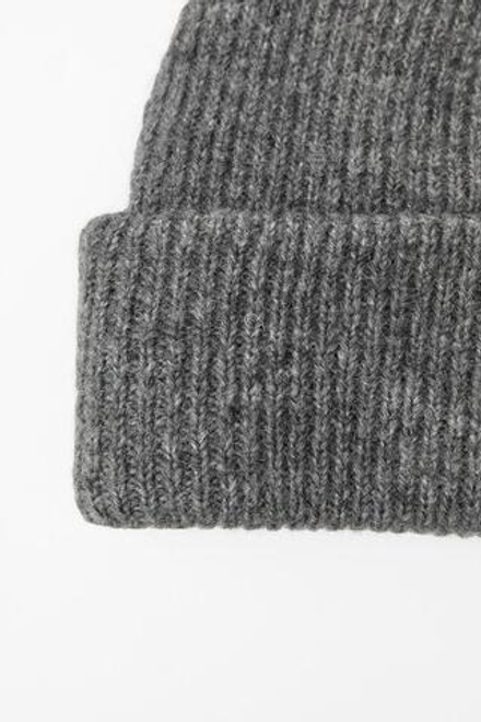 ZARA ШАПКА БИНИ С ОТВОРОТОМ, СЕРЫЙ