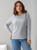 Лонгслив ЛНкл-081/светлосерый-меланж