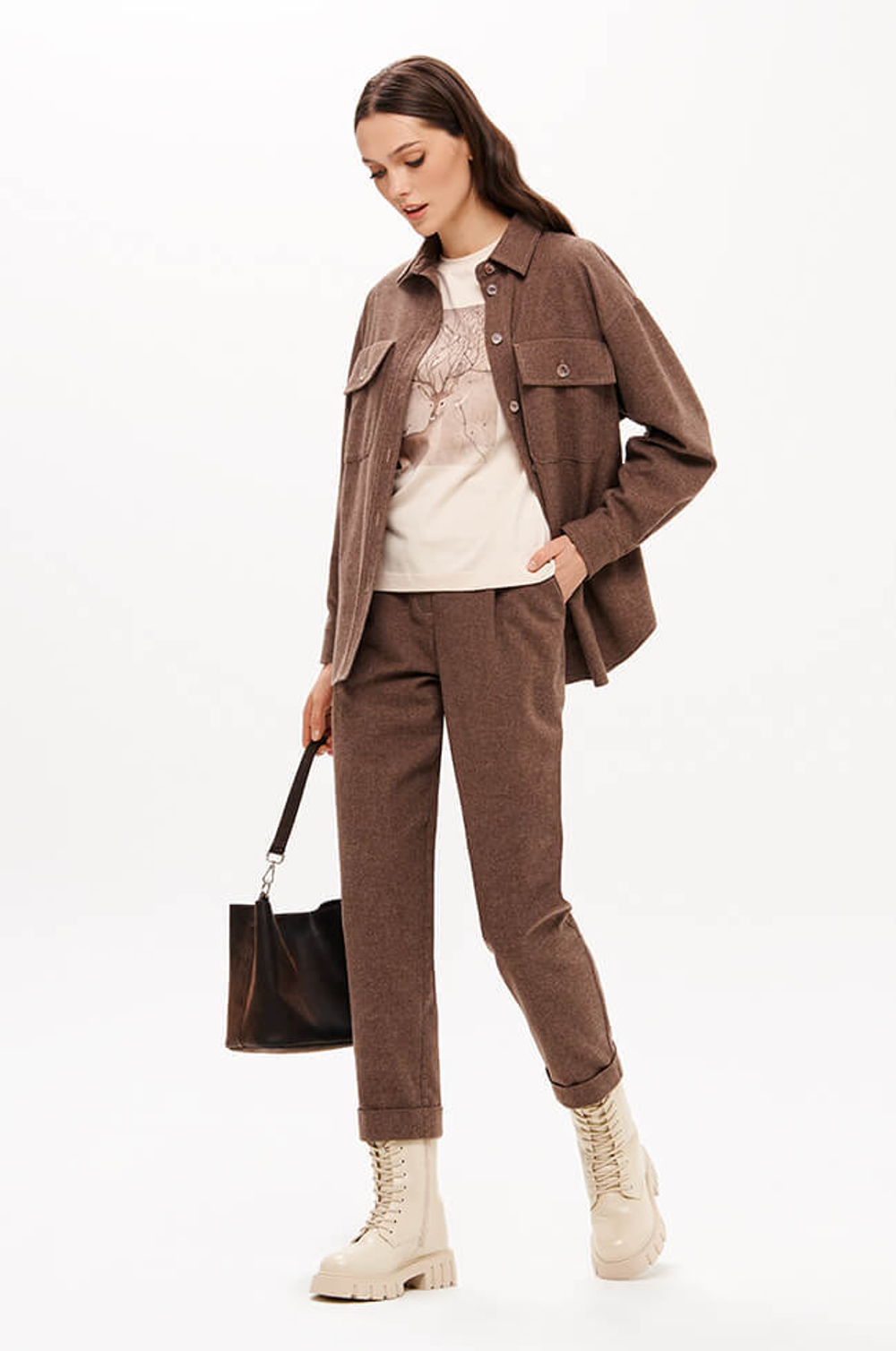 31193 Брюки женские (какао)