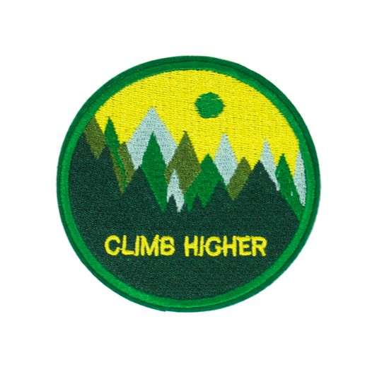 Нашивка термоаппликация на одежду и на рюкзак. Climb higher, Путешествия, Горы