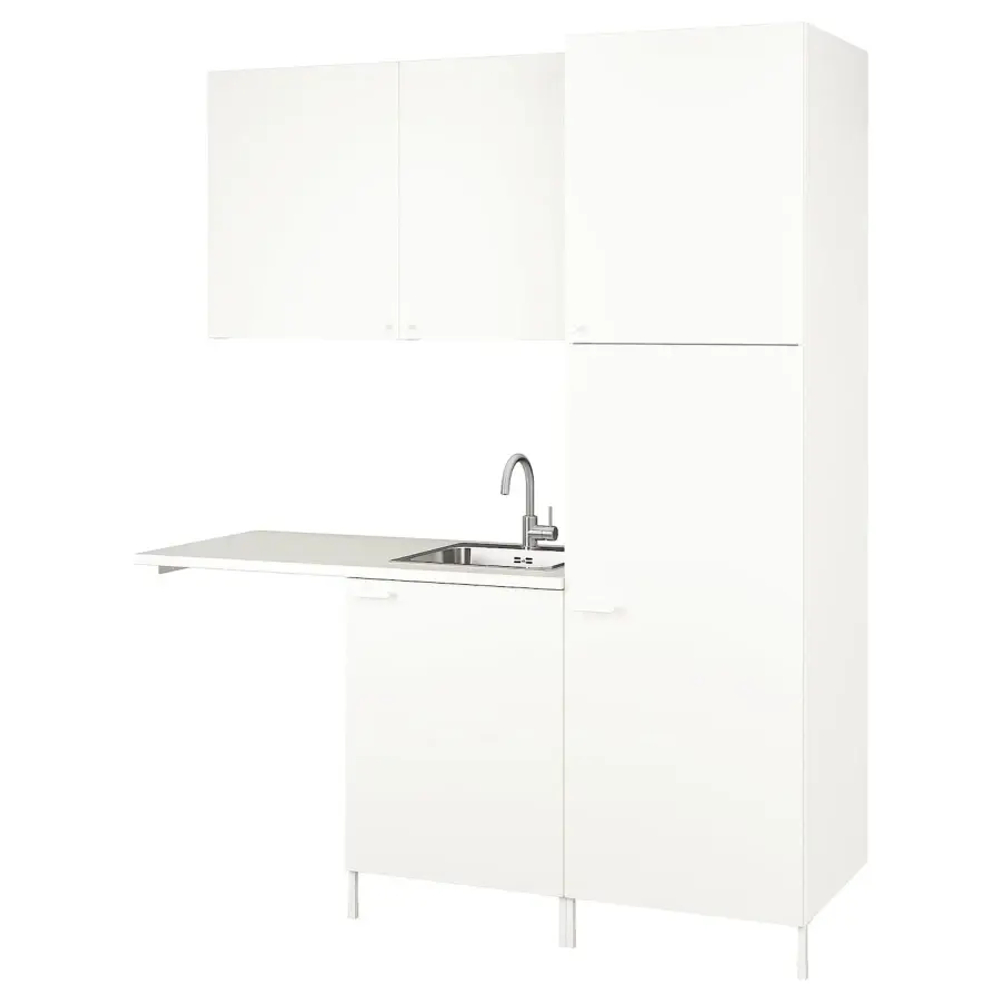 Комбинация для ванной - IKEA ENHET, 180х63.5х222.5 см, белый, ЭНХЕТ ИКЕА