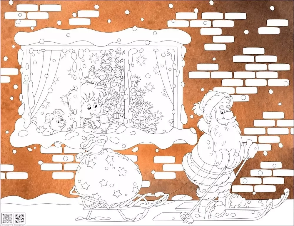 Цифровое панно ID Wall Раскраска в цвете "Новогодние подарки"