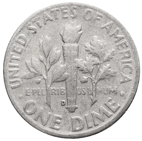 1 дайм (10 центов) 1957. США (D) VF Серебро