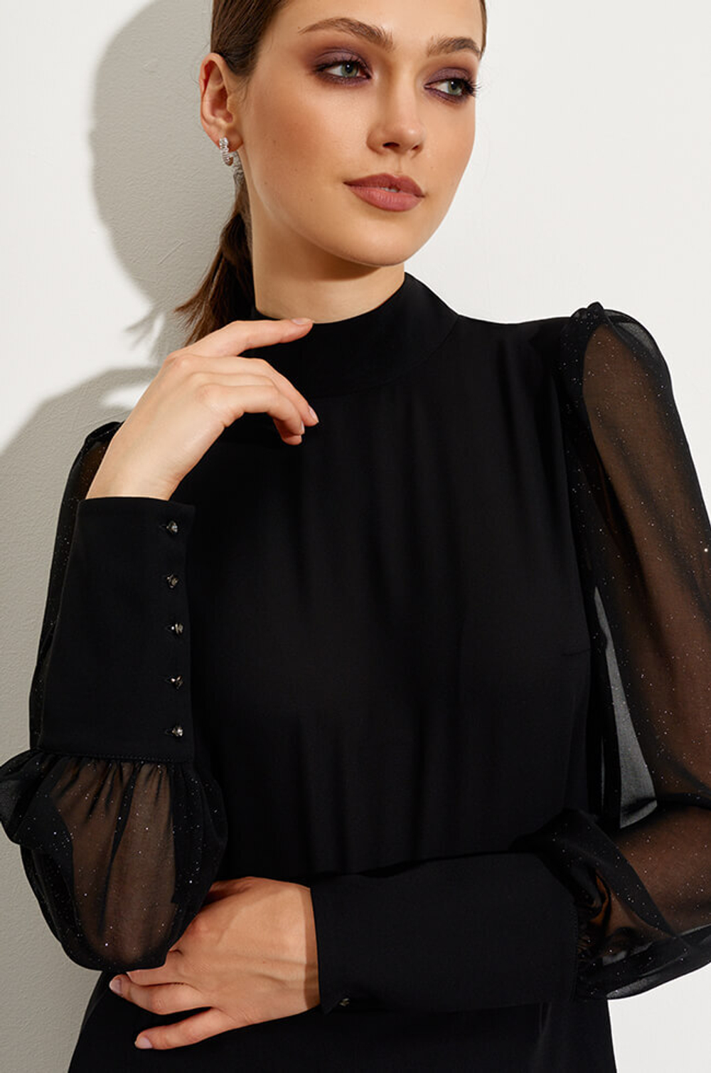 22746 Блузка женская (черный)