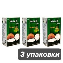 Молоко кокосовое Aroy-D Original 60% 17%, 1 л, 3 шт
