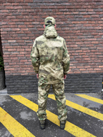 Тактический костюм горка с наколенниками и налокотниками мох лайт