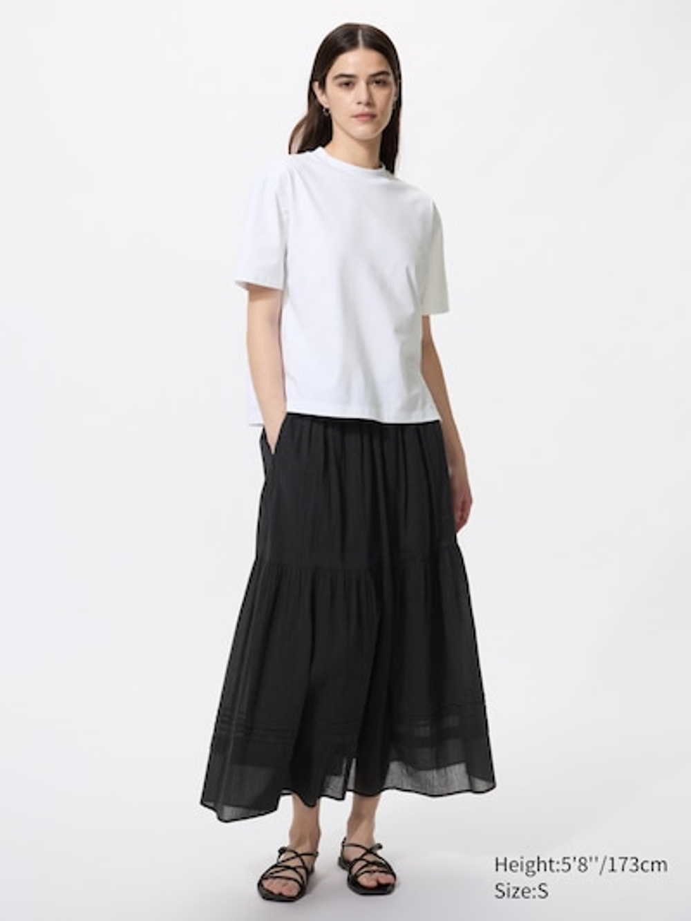 UNIQLO Хлопковая футболка AIRism, белый