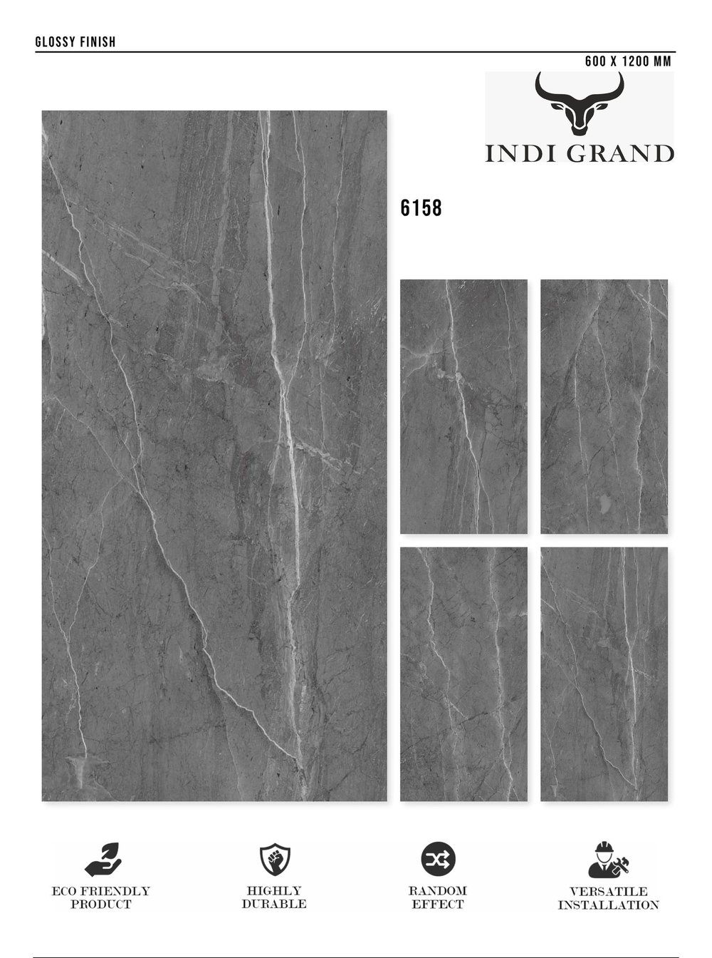 Керамогранит glossy №2 60х120, 6158