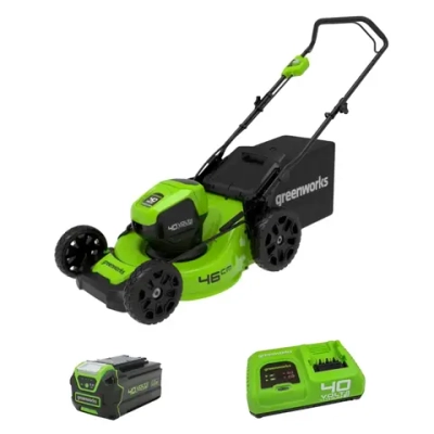 Аккумуляторная газонокосилка Greenworks GD40LM46HPK5 40В (1 x 5 Ач, Быстрое ЗУ) нож 46 см, 2514407U5F