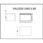 Тумба Armadi Art Flat Valessi Uno-S 60 897-060-A glossy, АНТРАЦИТ глянец