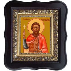 Константин Грузинский, святой великомученик, князь. Икона на холсте.