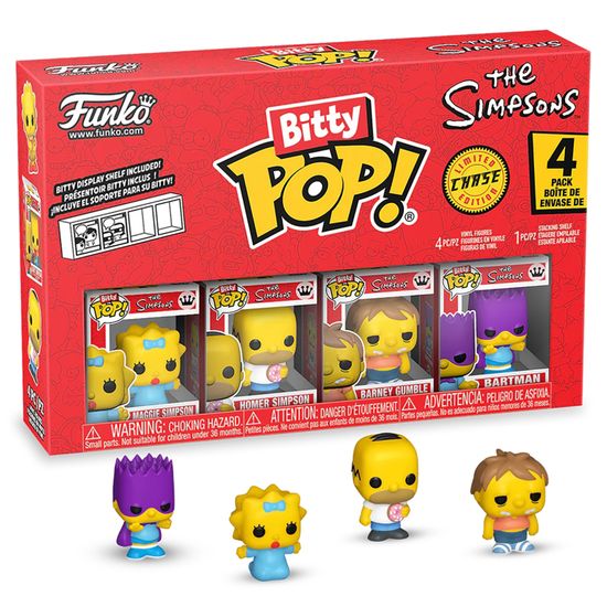 Фигурка Funko Bitty POP! Simpsons Maggie+Homer+Barney+Сhase (1 of 4) 4PK 85709 (00055302/260525/0081001/17, Китай)