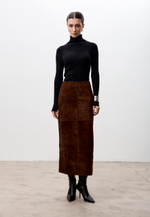 Юбка из натуральной замши