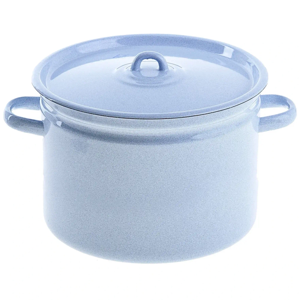 Кастрюля эмалированная 7л цилиндрическая без рисунка С-1620