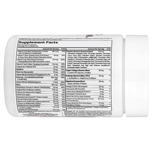 Codeage, ферментированные мультивитамины для женщин, 120 растительных капсул