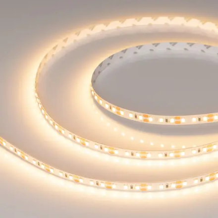 Светодиодная лента RT-A120-8mm 12V Warm2700 (9.6 W/m, IP20, 2835, 5m) (Arlight, Открытый) 012335(2)