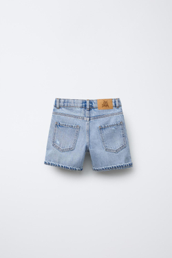 ZARA ДЖИНСОВЫЕ ШОРТЫ, ГОЛУБОЙ