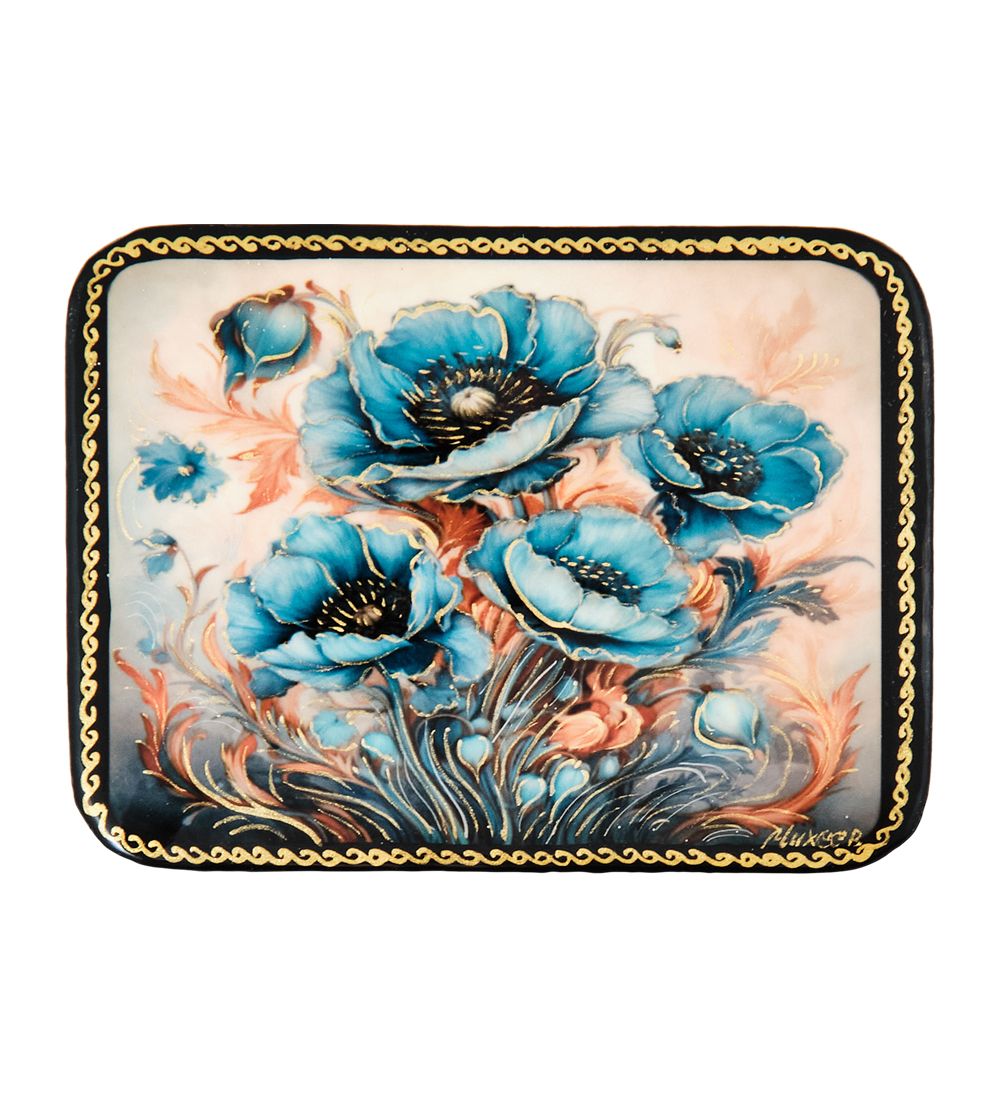 ШК-19/55-A Шкатулка в технике декупаж «Маки» (8х6х3,5)