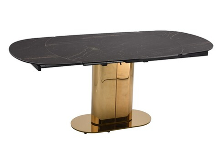 Стол обеденный Ist Casa раскладной Атриум-2, 120(30+30)х90х77 см, черная керамика