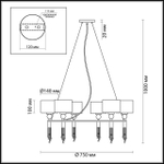 4516/6 NEOCLASSI LN26 067 античная латунь, черный Люстра E27 6*60W 220V SANTIAGO