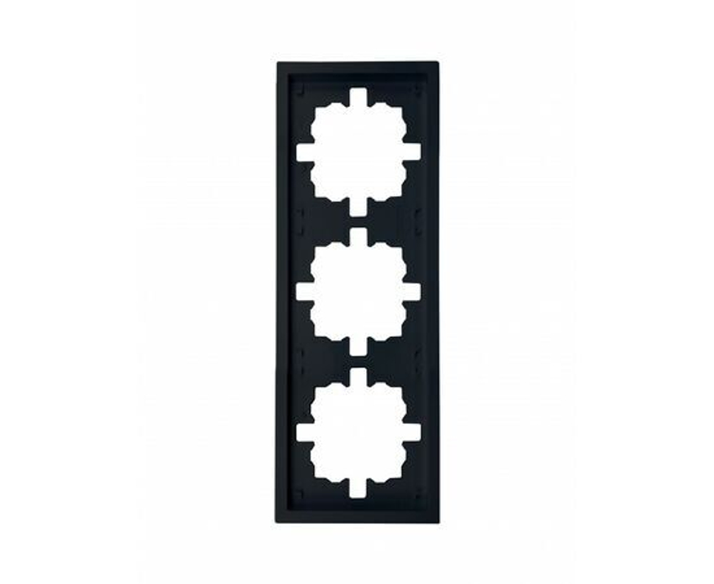 Рамка 3-мест. горизонт. ZIMA черн. бархат LEZARD 704-4200-148