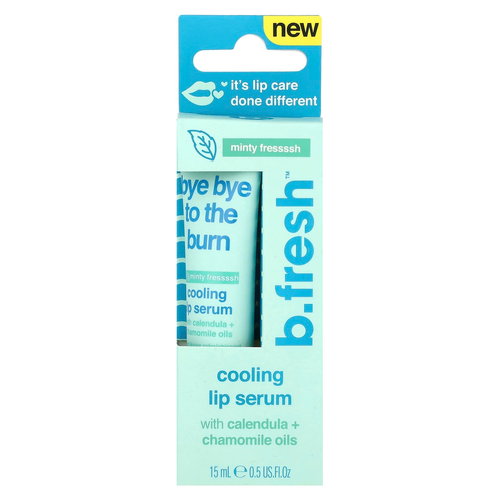 b.fresh, Bye Bye To The Burn, Cooling Lip Serum, Mint, 0.5 fl oz (15 ml)