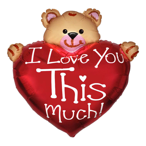 FM (38''/97 см) Фигура, Мишка Я тебя люблю / Bear Love / 1 шт