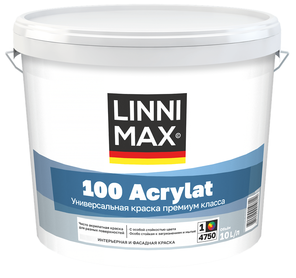 Краска водно-дисперсионная LINNIMAX 100 Acrylat