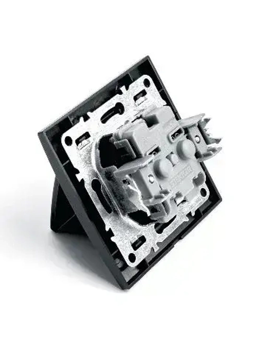 Розетка 1-местная c/з с крышкой STEKKER, PST16-9012-03, 250В, 16А, с защитной шторкой, серия Эрна, черный 39481