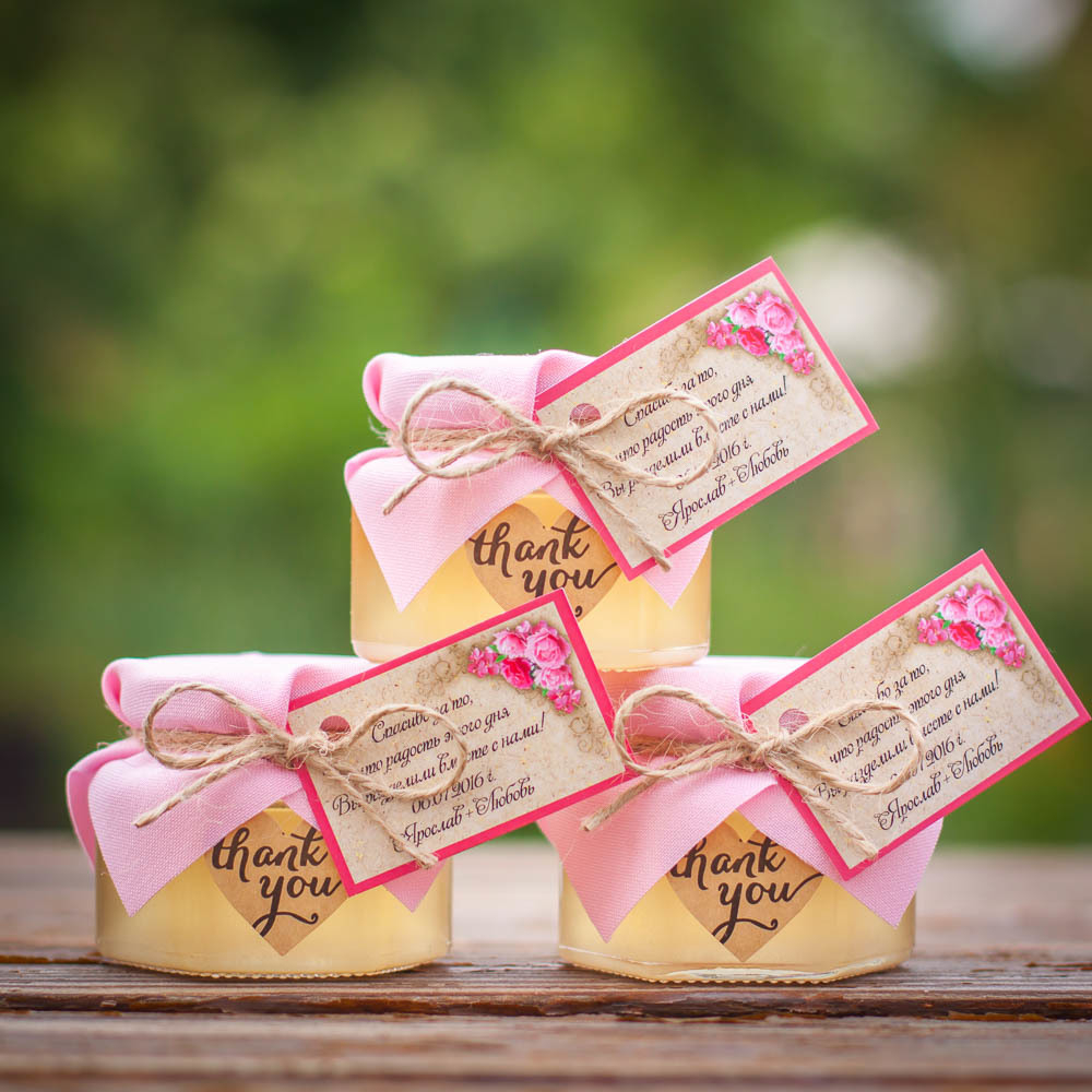 Бонбоньерка с медом на свадьбу, 140 грамм