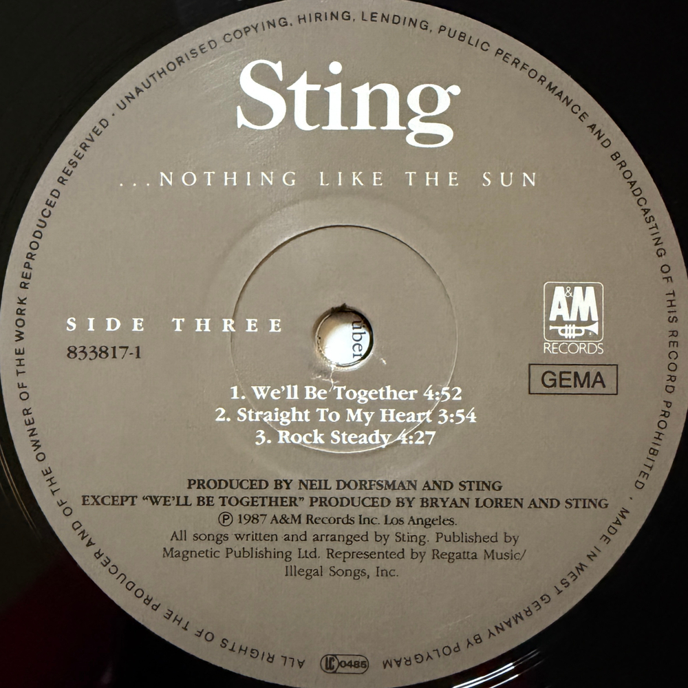 Sting - Nothing Like The Sun 2LP (Германия 1987г.)