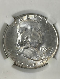 Монета 50 центов (1/2 доллара) США 1959 Бенджамин Франклин