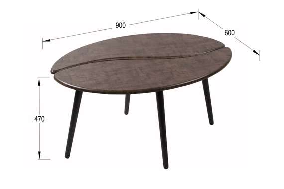 Стол журнальный Арабика браун/чёрный