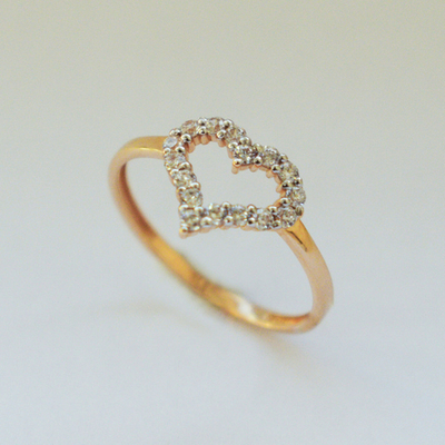 Кольцо Искрящееся Сердце