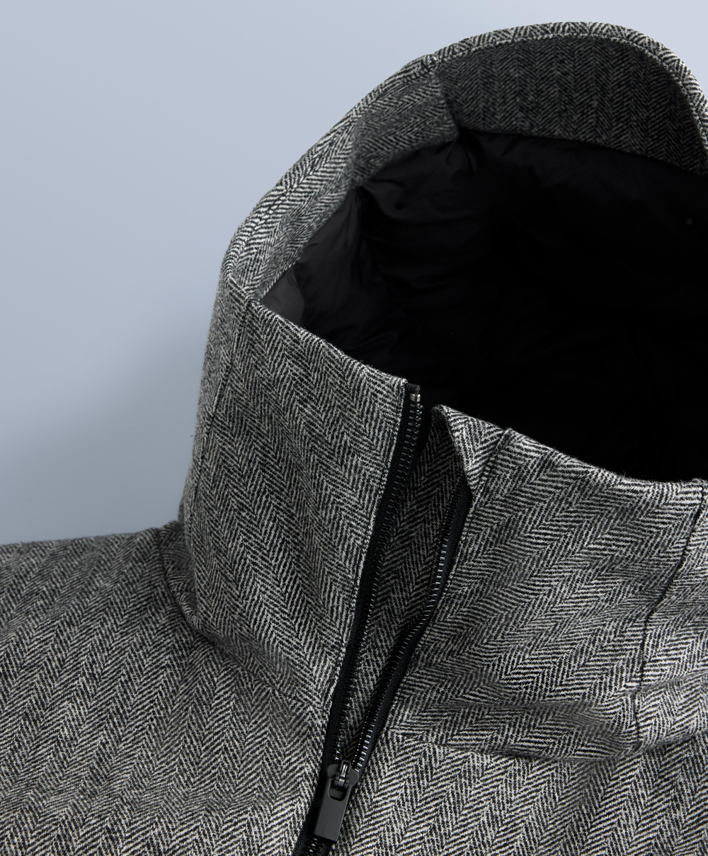 Oysho Водостойкая куртка FELLEX® Wool Blend SKI, антрацитово-серый