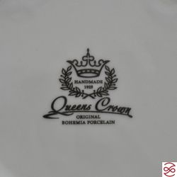 Блюдо квадратное на ножке Queen's Crown Золотая роза 23 см