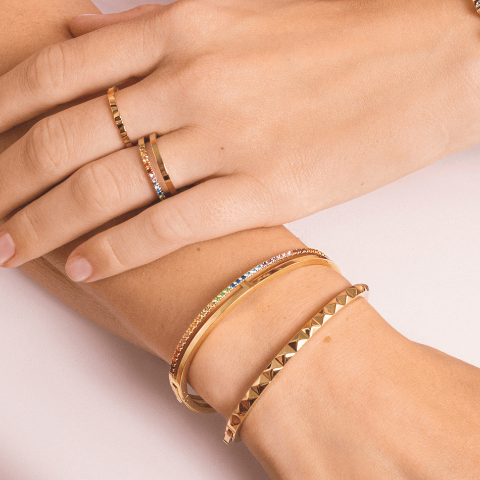 Браслет Coeur de Lion Multicolour Rainbow-Gold 0136/32-1535 17