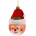 Ёлочные игрушки «Дед Мороз в колпаке» 10 см, (набор 3 шт)