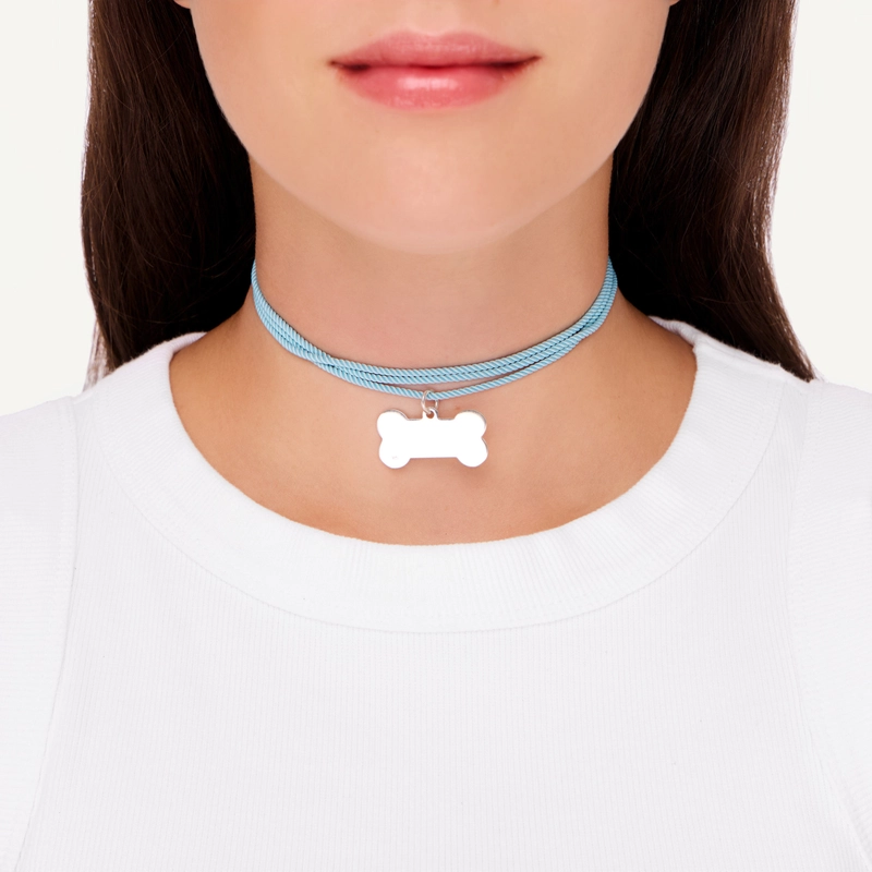 Колье Именная Табличка Косточка