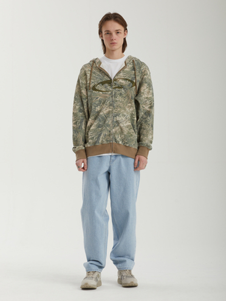 Мужская Толстовка Oval Globe Waffle Zip-up